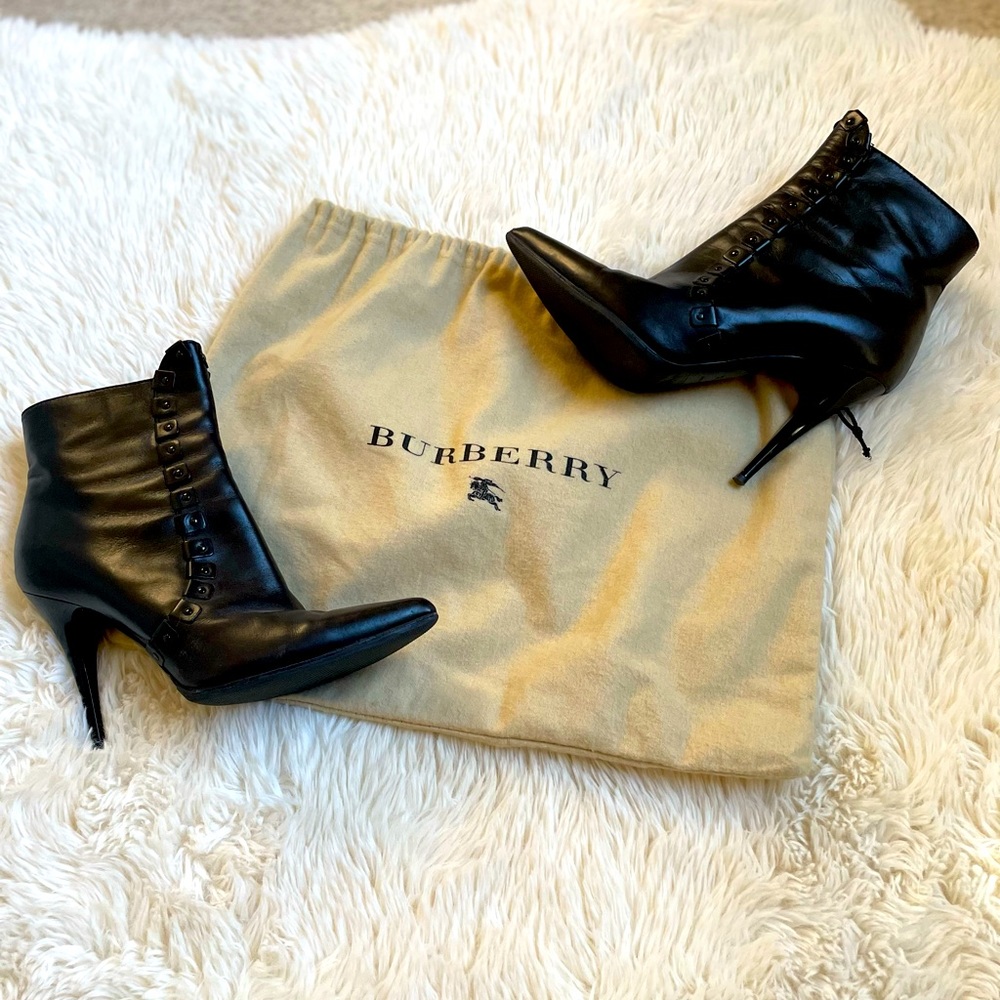 Black Burberry booties